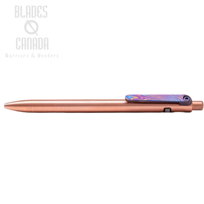 Tactile Turn Side Click Slim Pen Short, Copper with Timascus Clip (image for) Tactile Turn Side Click Slim Pen Short, Copper with Timascus Clip